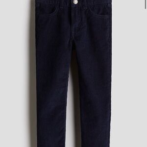H&M kids SLIM FIT CORDUROY PANTS Navy Blue size 6X
